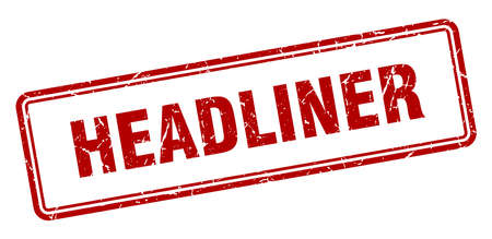 headliner stamp. headliner square grunge sign. headlinerのイラスト素材