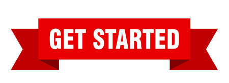 get started ribbon. get started isolated sign. get started bannerのイラスト素材