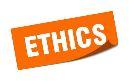 ethics sticker. ethics square isolated sign. ethicsのイラスト素材