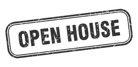 open house stamp. open house square grunge sign. open houseのイラスト素材