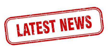 latest news stamp. latest news square grunge sign. latest newsのイラスト素材