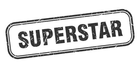 superstar stamp. superstar square grunge sign. superstarのイラスト素材