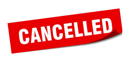 cancelled sticker. cancelled square isolated sign. cancelledのイラスト素材