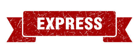 express grunge ribbon. express sign. express bannerのイラスト素材