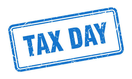 tax day stamp. tax day square grunge sign. tax dayのイラスト素材