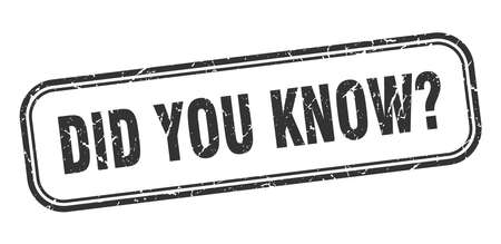 did you know stamp. did you know square grunge sign. did you knowのイラスト素材