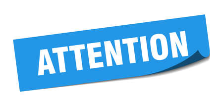 attention sticker. attention square isolated sign. attentionのイラスト素材
