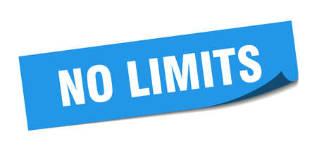 no limits sticker. no limits square isolated sign. no limitsのイラスト素材