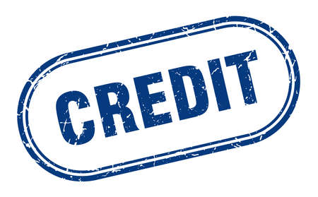 credit stamp. credit square grunge sign. creditのイラスト素材