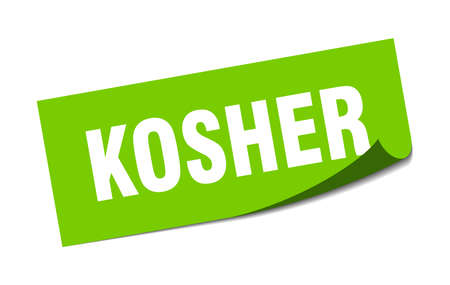 kosher sticker. kosher square isolated sign. kosherのイラスト素材