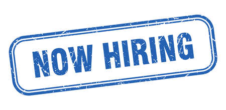 now hiring stamp. now hiring square grunge sign. now hiringのイラスト素材