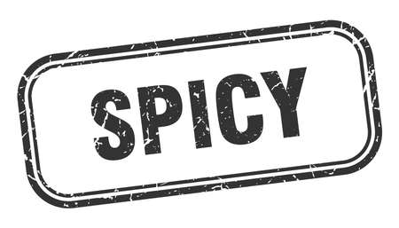 spicy stamp. spicy square grunge sign. spicyのイラスト素材