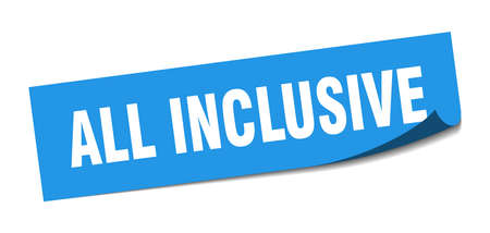 all inclusive sticker. all inclusive square isolated sign. all inclusiveのイラスト素材