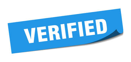 verified sticker. verified square isolated sign. verifiedのイラスト素材