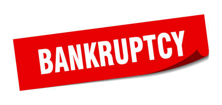 bankruptcy sticker. bankruptcy square isolated sign. bankruptcyのイラスト素材