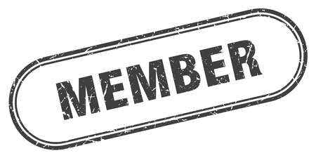 member stamp. member square grunge sign. memberのイラスト素材