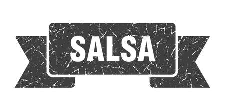 salsa grunge ribbon. salsa sign. salsa bannerのイラスト素材