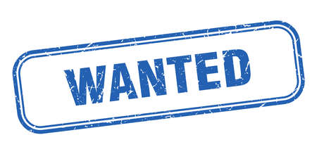 wanted stamp. wanted square grunge sign. wantedのイラスト素材