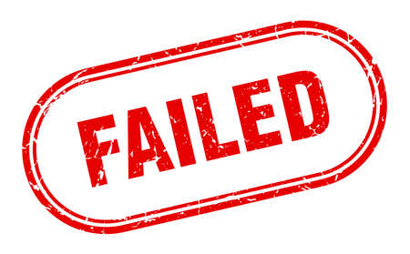 failed stamp. failed square grunge sign. failedのイラスト素材