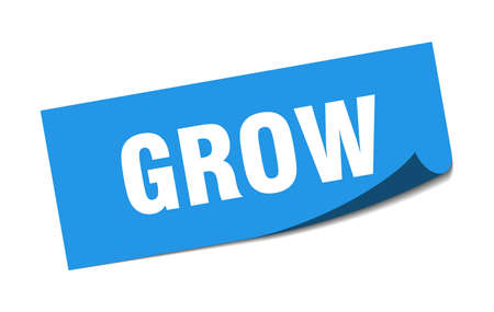 grow sticker. grow square isolated sign. growのイラスト素材