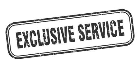 exclusive service stamp. exclusive service square grunge sign. exclusive serviceのイラスト素材