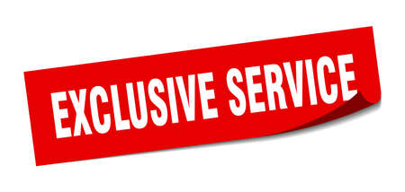 exclusive service sticker. exclusive service square isolated sign. exclusive serviceのイラスト素材