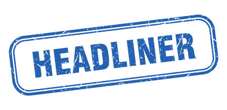 headliner stamp. headliner square grunge sign. headlinerのイラスト素材