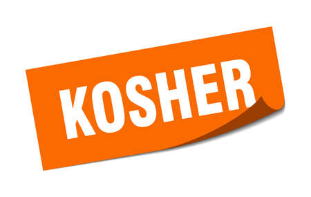 kosher sticker. kosher square isolated sign. kosherのイラスト素材
