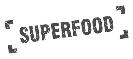 superfood stamp. superfood square grunge sign. superfoodのイラスト素材
