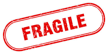 fragile stamp. fragile square grunge sign. fragileのイラスト素材