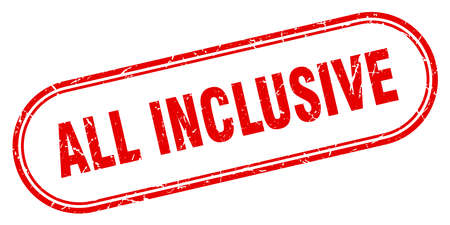 all inclusive stamp. all inclusive square grunge sign. all inclusiveのイラスト素材