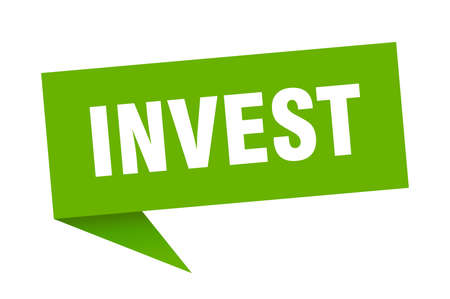 invest speech bubble. invest sign. invest bannerのイラスト素材