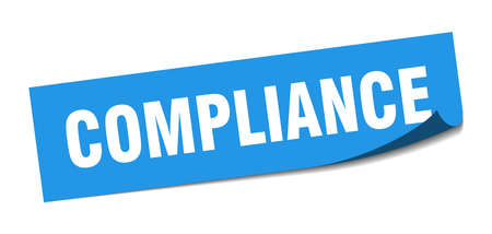 compliance sticker. compliance square isolated sign. complianceのイラスト素材