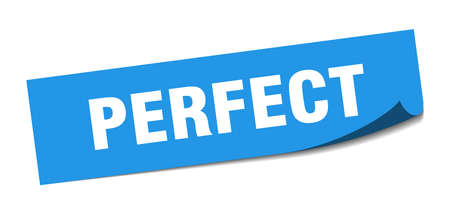 perfect sticker. perfect square isolated sign. perfectのイラスト素材
