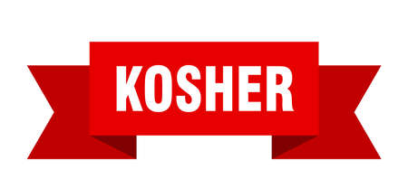 kosher ribbon. kosher isolated sign. kosher bannerのイラスト素材
