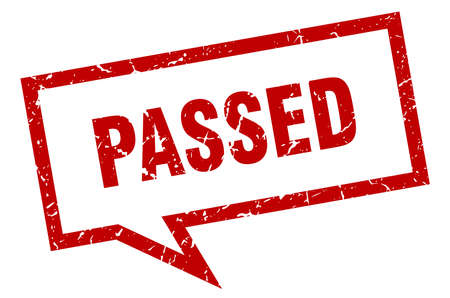 passed sign. passed square speech bubble. passedのイラスト素材