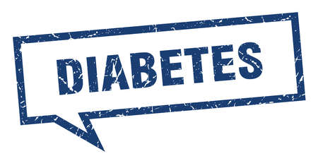 diabetes sign. diabetes square speech bubble. diabetesのイラスト素材