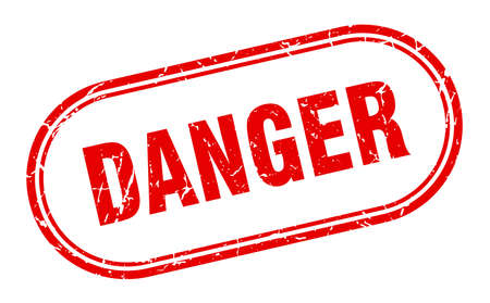 danger stamp. danger square grunge sign. dangerのイラスト素材