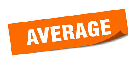 average sticker. average square isolated sign. averageのイラスト素材