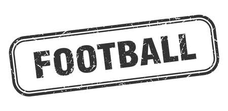 football stamp. football square grunge sign. footballのイラスト素材
