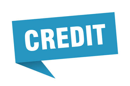 credit speech bubble. credit sign. credit bannerのイラスト素材