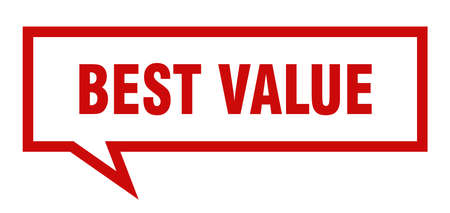 best value sign. best value square speech bubble. best valueのイラスト素材