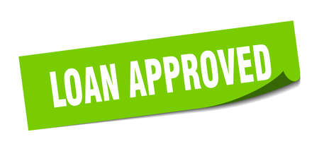 loan approved sticker. loan approved square isolated sign. loan approvedのイラスト素材