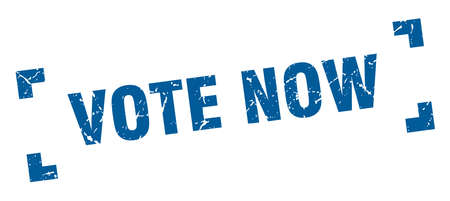 vote now stamp. vote now square grunge sign. vote nowのイラスト素材