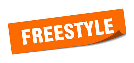 freestyle sticker. freestyle square isolated sign. freestyleのイラスト素材