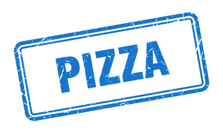 pizza stamp. pizza square grunge sign. pizzaのイラスト素材