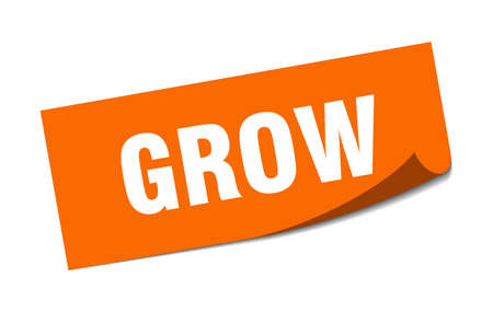 grow sticker. grow square isolated sign. growのイラスト素材