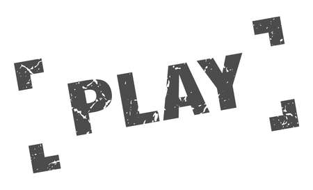play stamp. play square grunge sign. playのイラスト素材