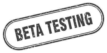 beta testing stamp. beta testing square grunge sign. beta testingのイラスト素材