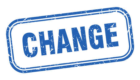 change stamp. change square grunge sign. changeのイラスト素材